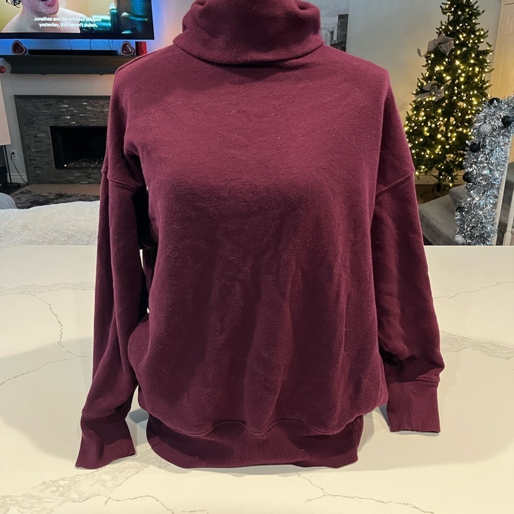 Aerie Deep Purple Turtleneck Sweater women’s m - Picture 2 of 5